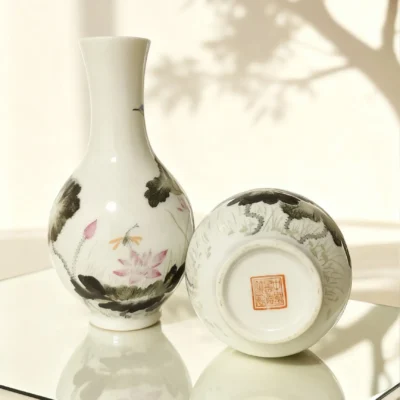 Garlic Bottle Ink Lotus Hummingbird Paired Bottles