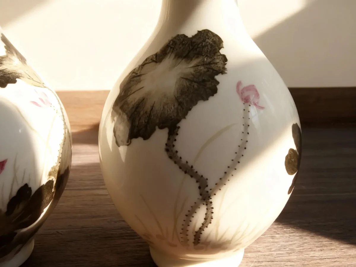 Garlic Bottle Ink Lotus Hummingbird Paired Bottles