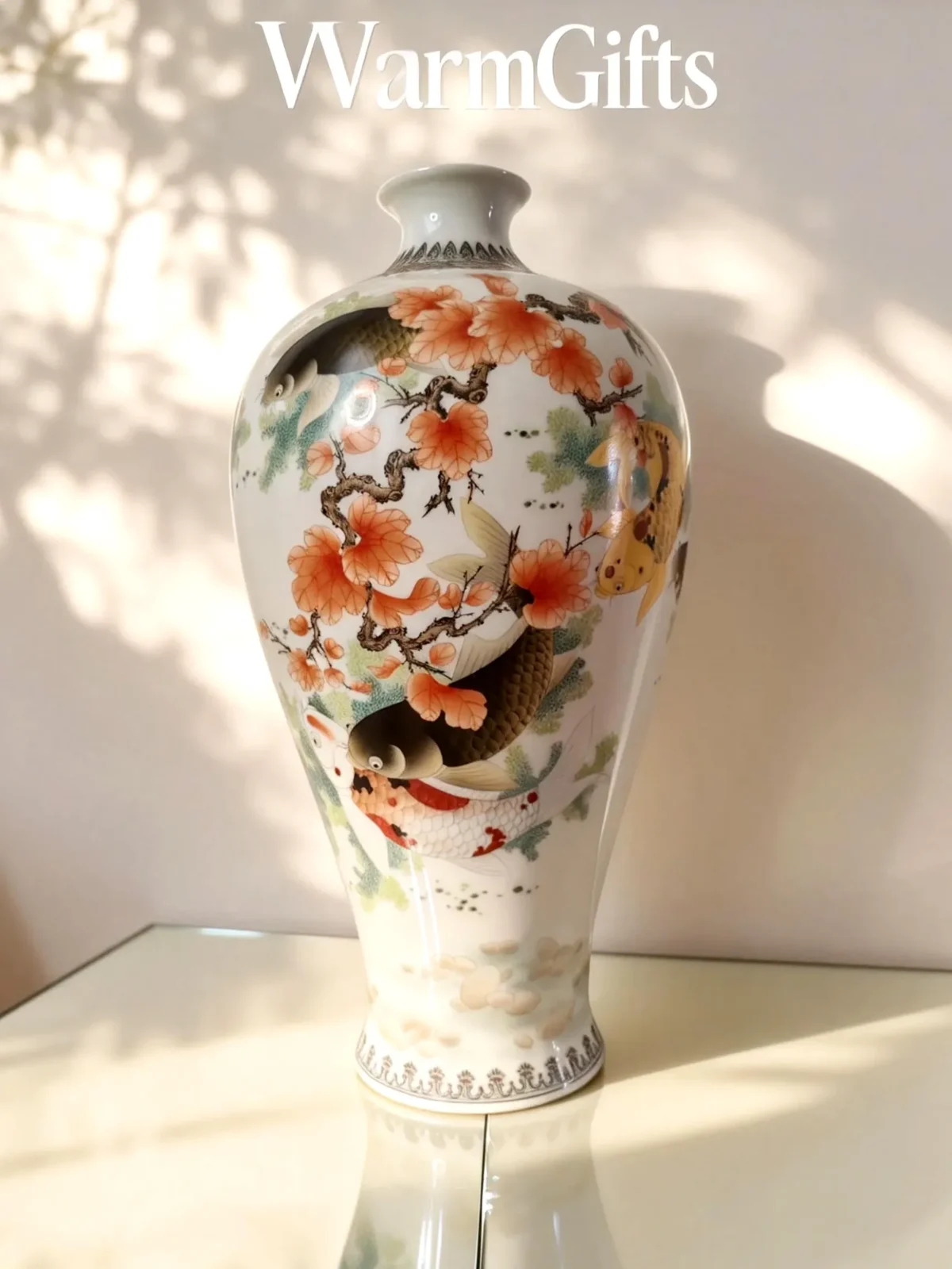 Prunus Vase Maple Leaf Koi