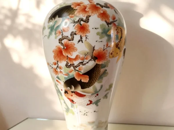 Prunus Vase Maple Leaf Koi