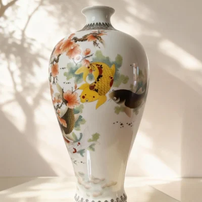 Prunus Vase Maple Leaf Koi