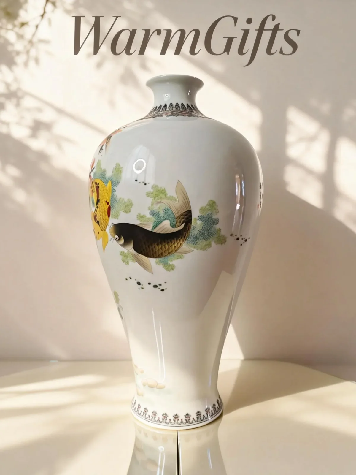 Prunus Vase Maple Leaf Koi