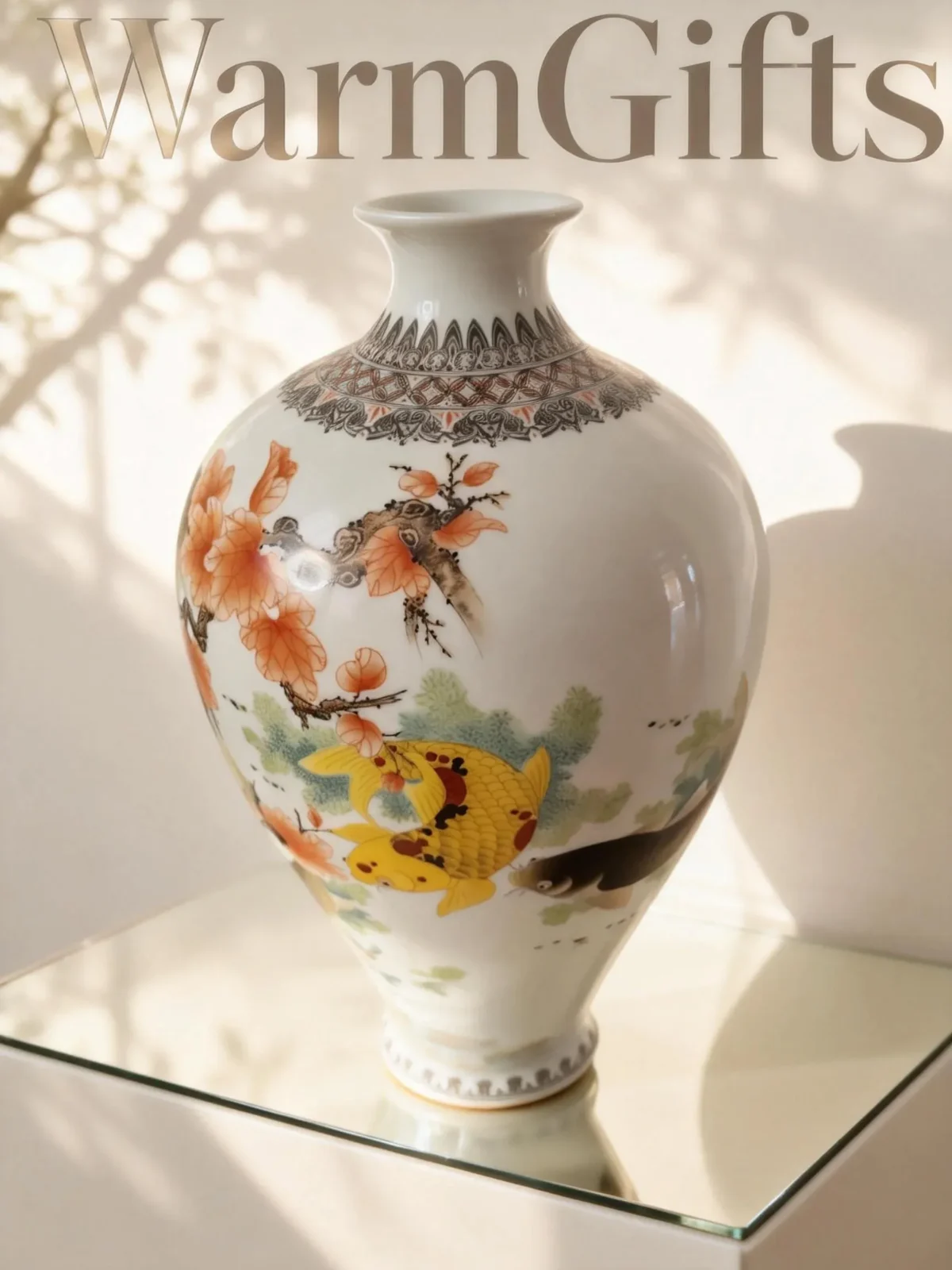 Prunus Vase Maple Leaf Koi