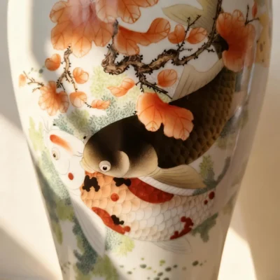 Prunus Vase Maple Leaf Koi