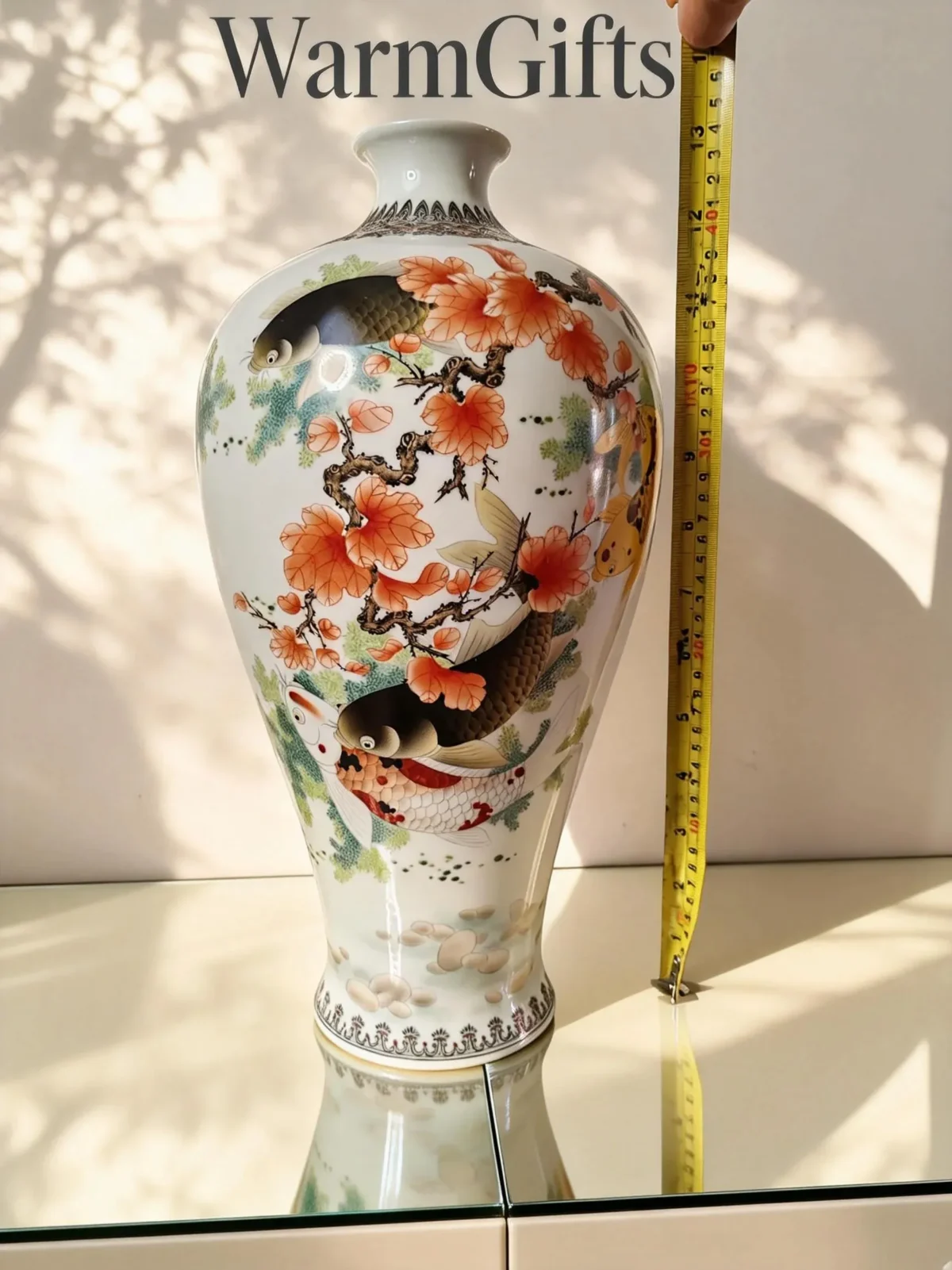 Prunus Vase Maple Leaf Koi