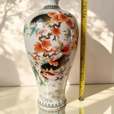 Prunus Vase Maple Leaf Koi