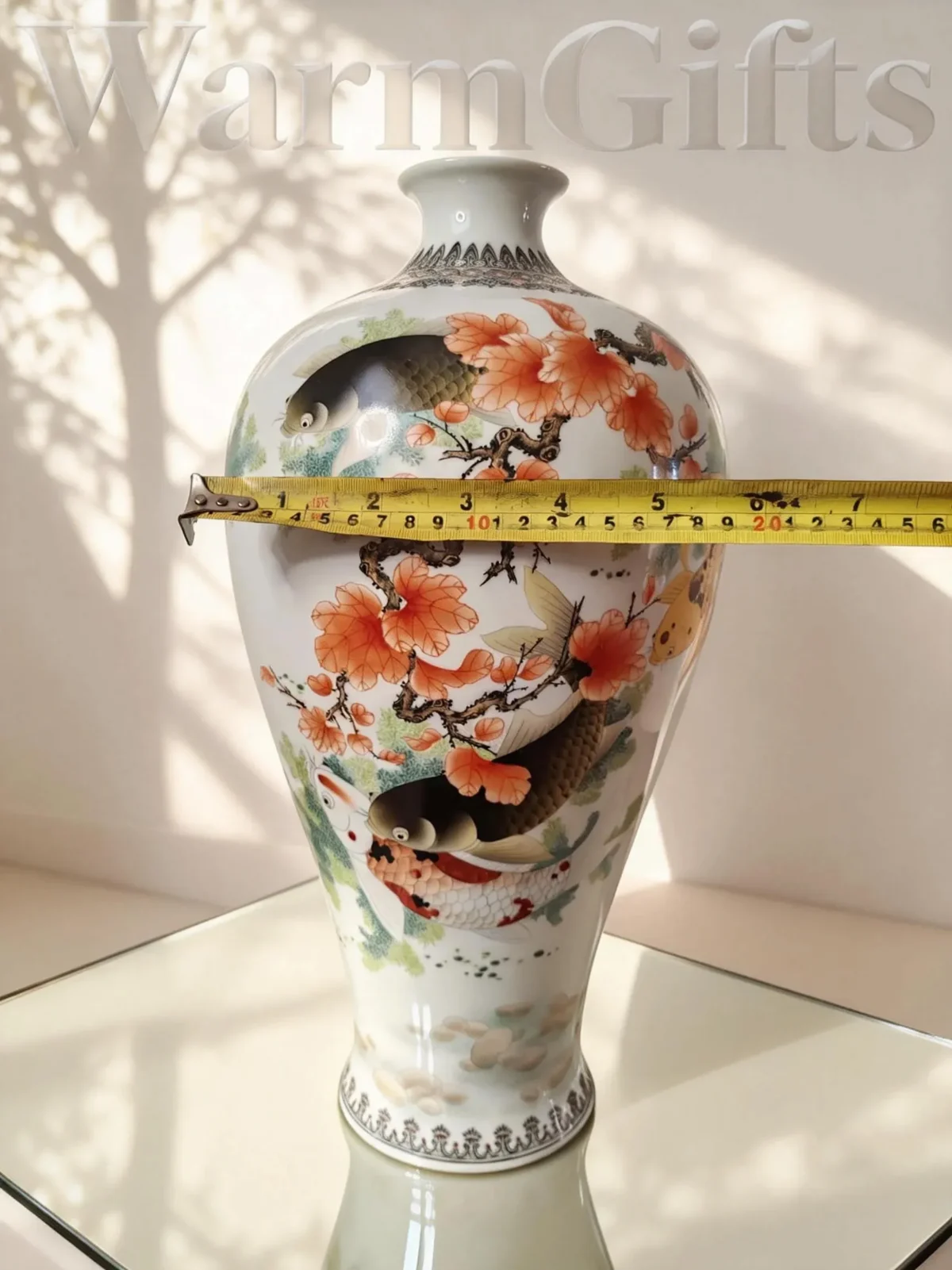 Prunus Vase Maple Leaf Koi