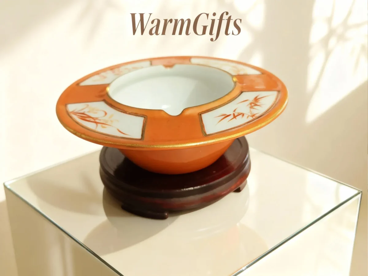 Gang01 Orange Rhythm Elegant Bamboo Ashtray