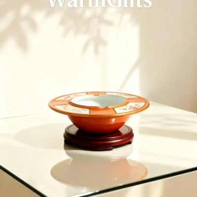 Gang02 Orange Rhythm Elegant Bamboo Ashtray