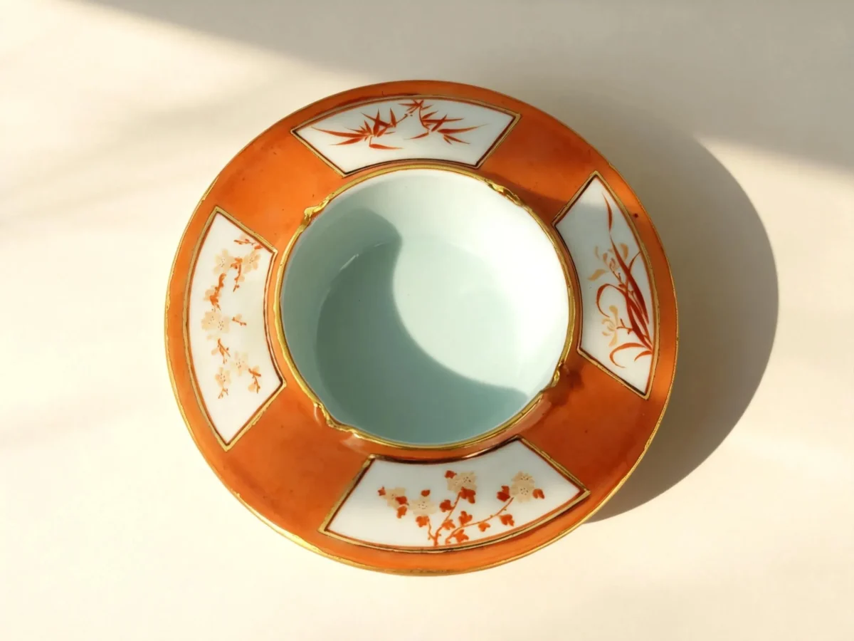 Gang04 Orange Rhythm Elegant Bamboo Ashtray