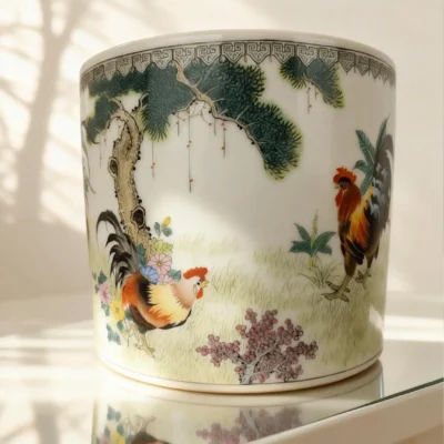 Rooster Brush Holder