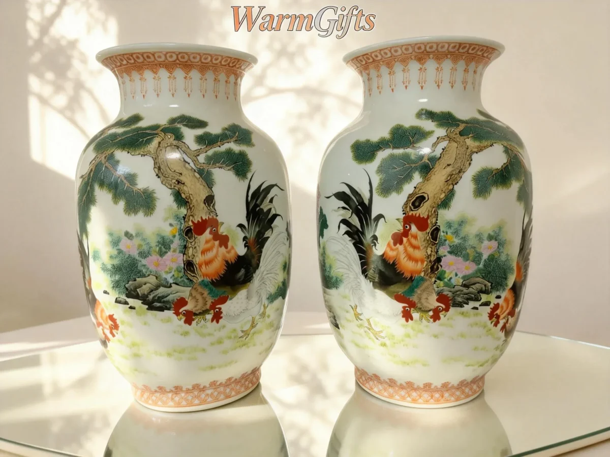 Winter Melon Bottle Paired Rooster Bottles