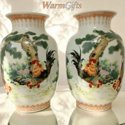 Winter Melon Bottle Paired Rooster Bottles