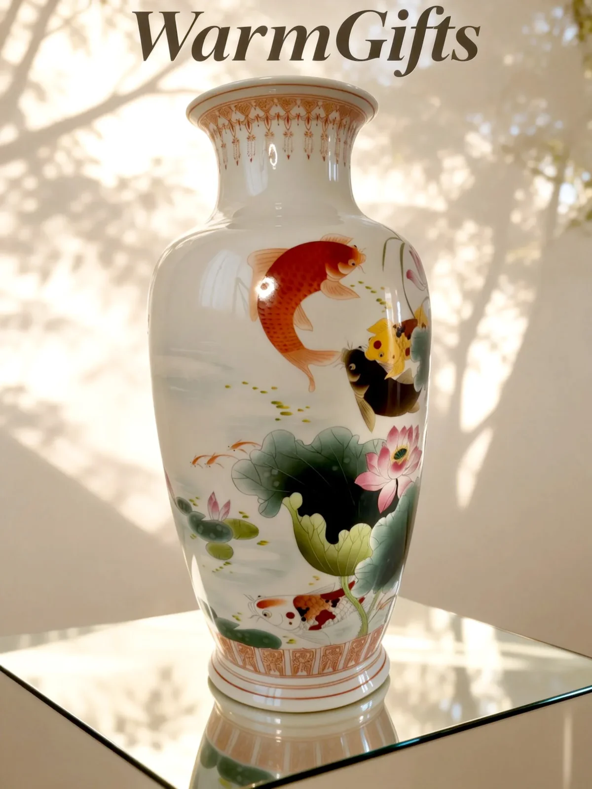 Winter Melon Bottle Lotus Pond Koi