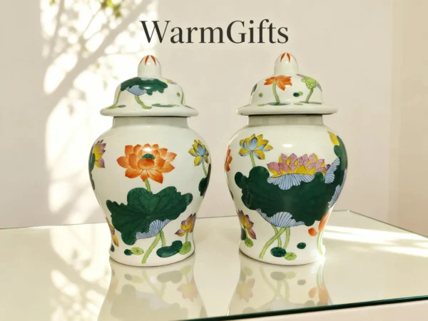 Antique Lotus Pond General's Jar