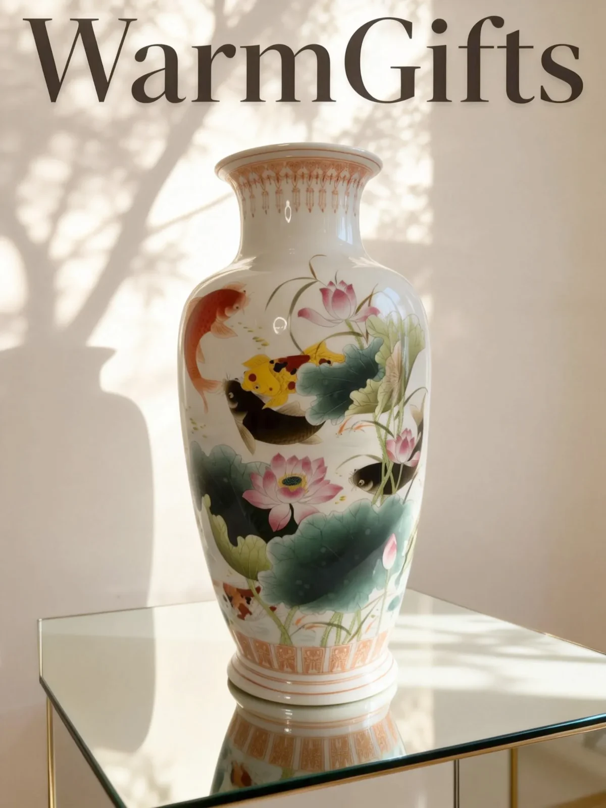 Winter Melon Bottle Lotus Pond Koi