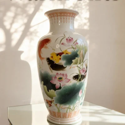 Winter Melon Bottle Lotus Pond Koi