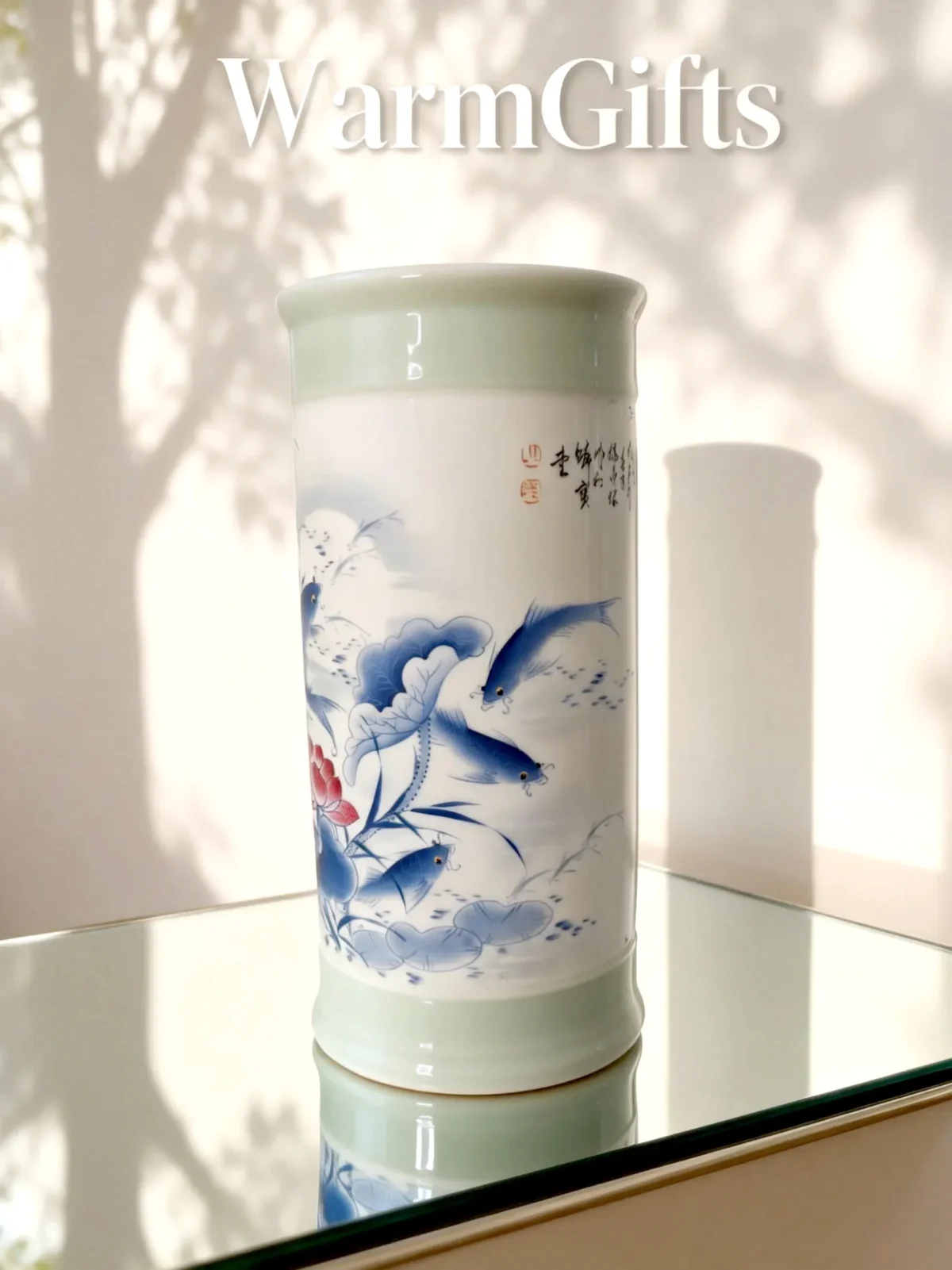 Blue Lotus Pond Arrow Vase