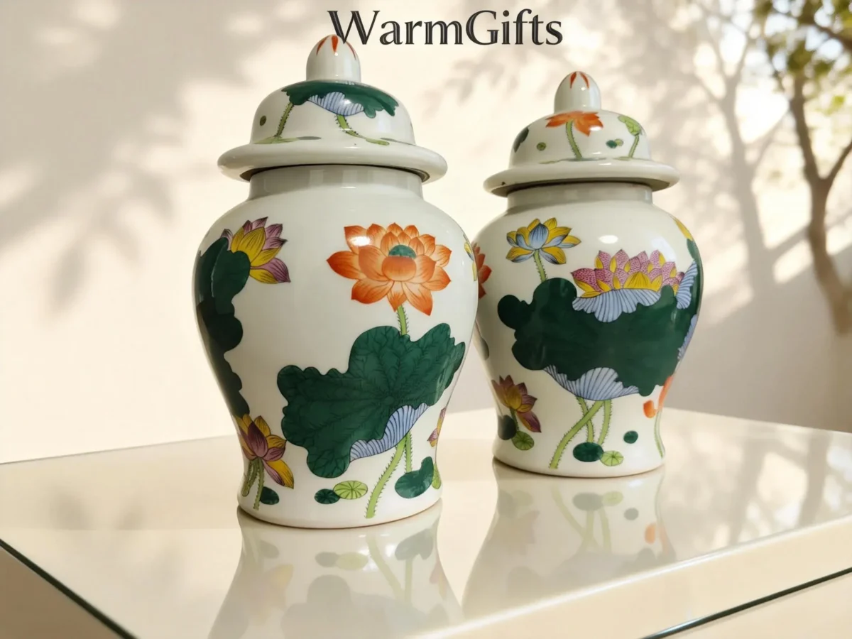 Antique Lotus Pond General's Jar