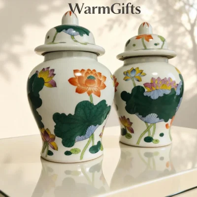 Antique Lotus Pond General's Jar