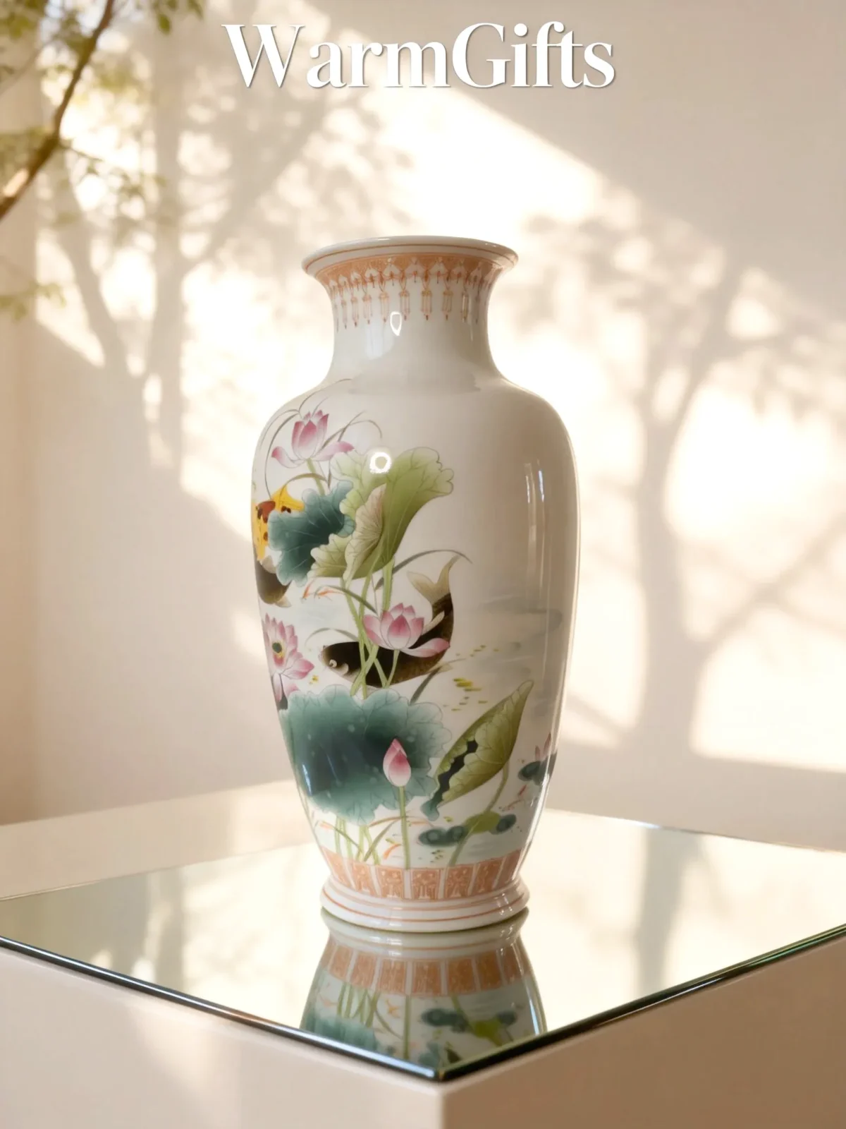 Winter Melon Bottle Lotus Pond Koi