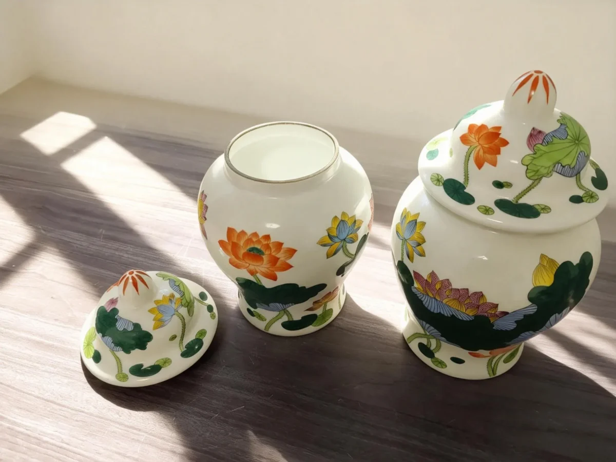 Antique Lotus Pond General's Jar