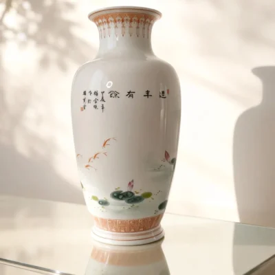 Winter Melon Bottle Lotus Pond Koi