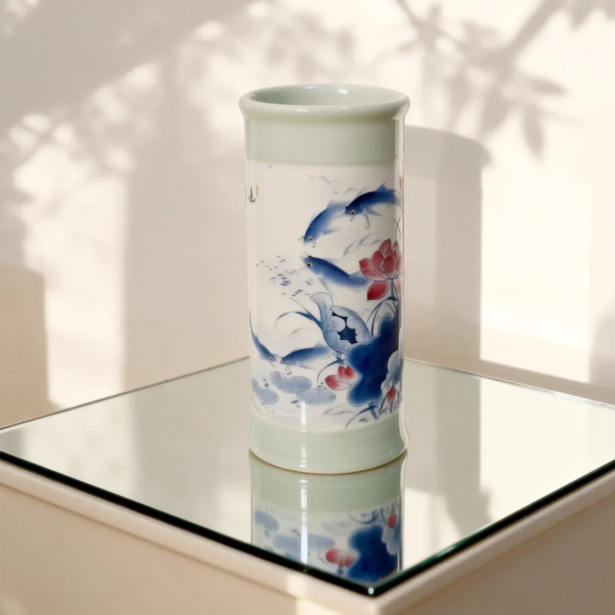 Blue Lotus Pond Arrow Vase