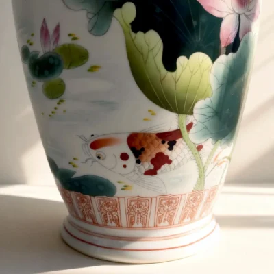 Winter Melon Bottle Lotus Pond Koi