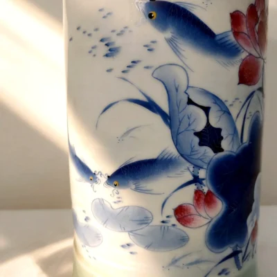 Blue Lotus Pond Arrow Vase