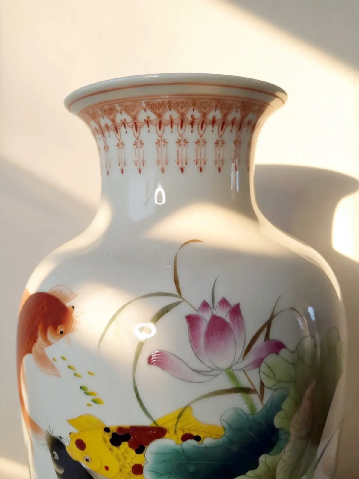 Winter Melon Bottle Lotus Pond Koi