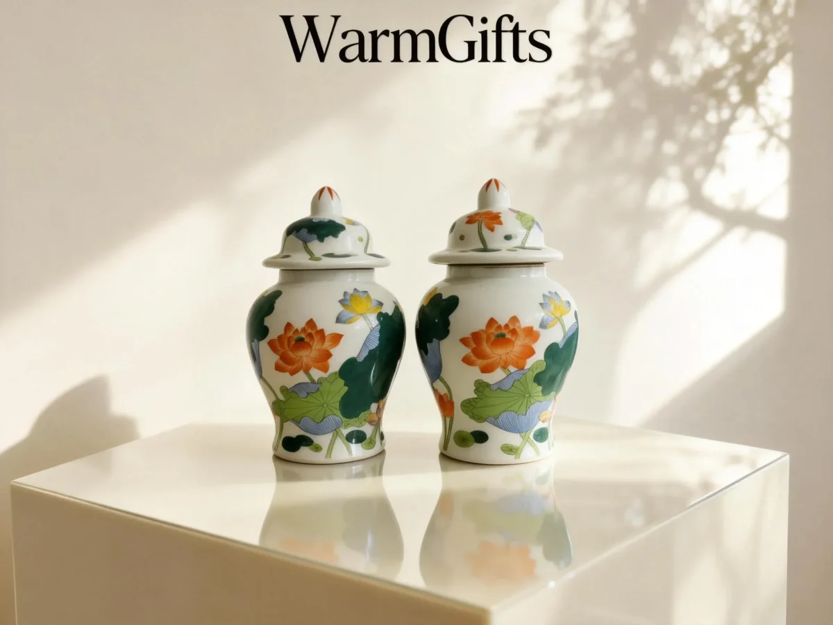 Antique Lotus Pond General's Jar