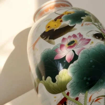 Winter Melon Bottle Lotus Pond Koi