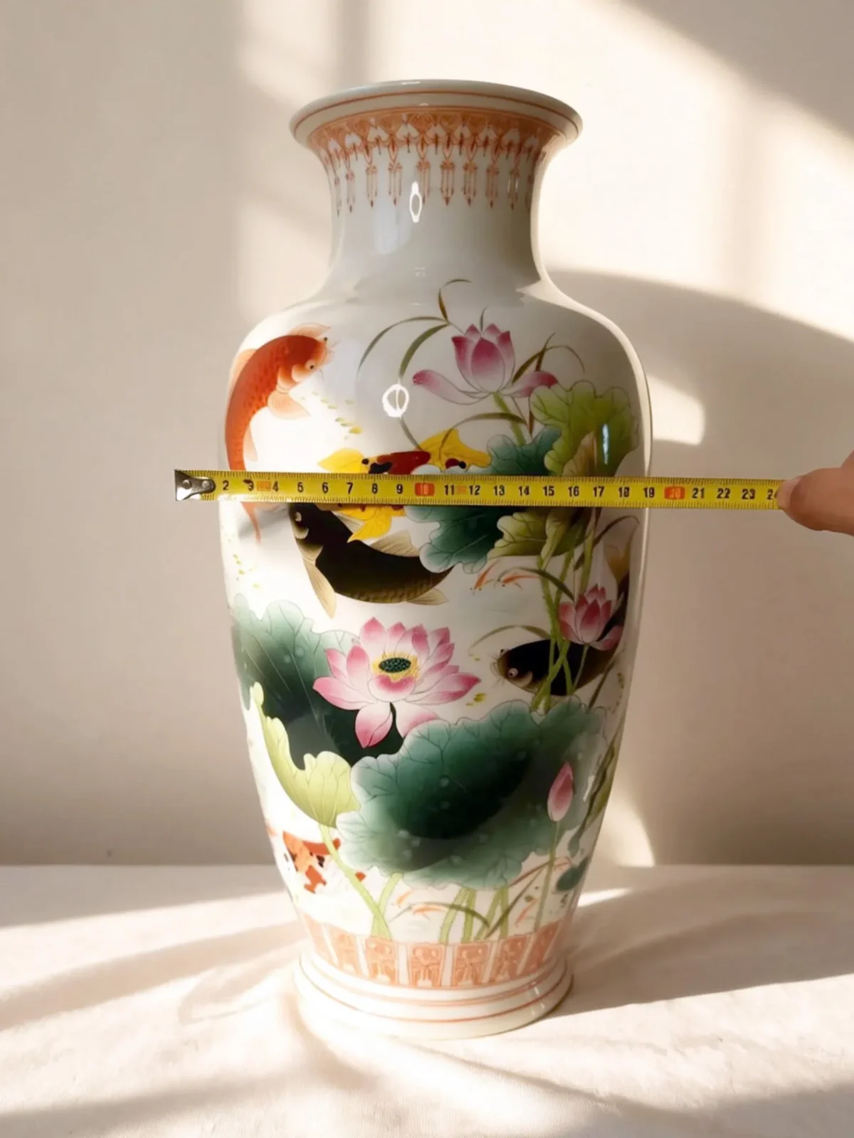 Winter Melon Bottle Lotus Pond Koi