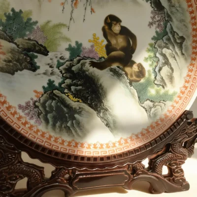 Houzi05 Mountain Forest Play Porcelain Plate