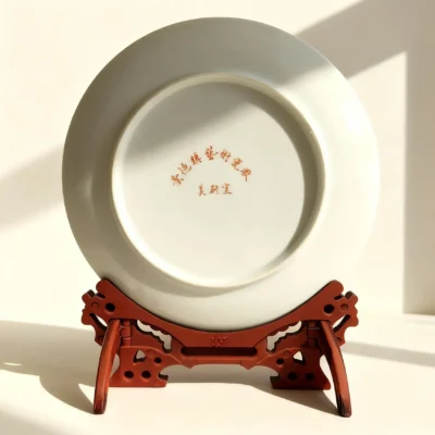 Golden Monkey Offering Longevity Porcelain Plate