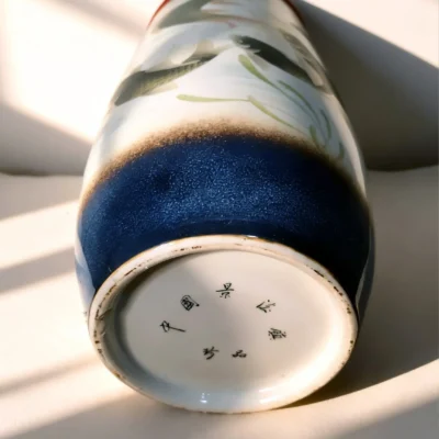 Colored Glaze Carp Arrow Vase