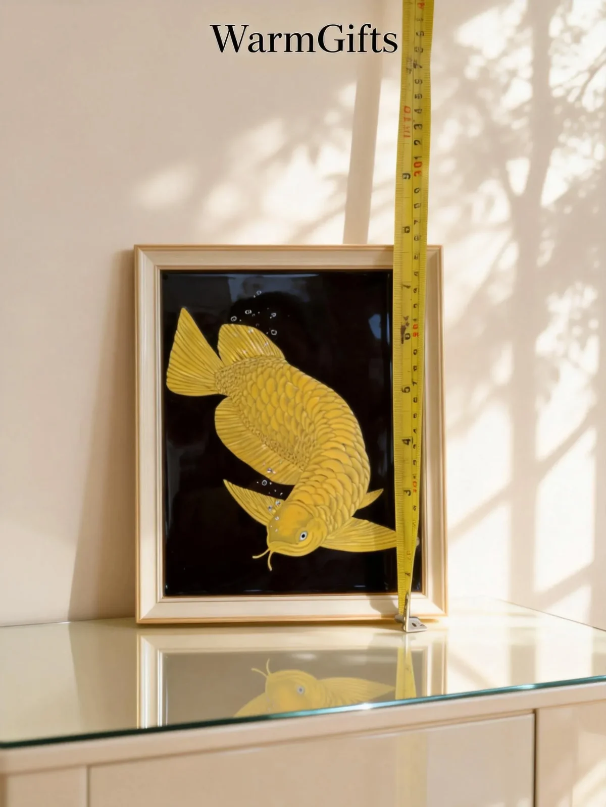 Jinlongyu05 Golden Arowana in Raven-Black Glaze