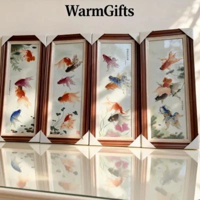 jinyu01 Four-Panel Screen of ??Wealth and Honor Filling the Hall??