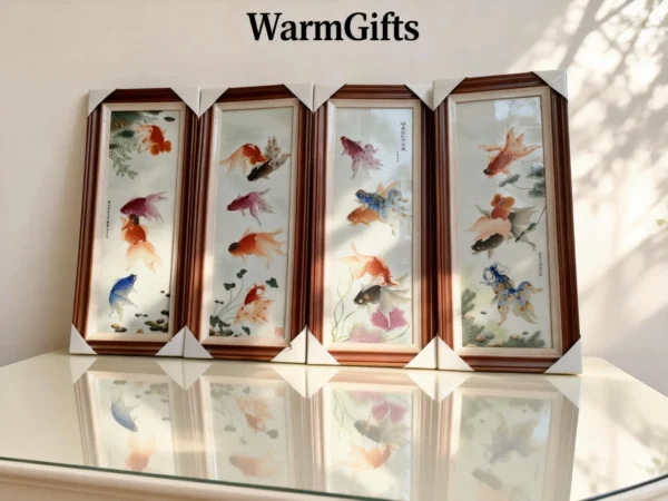 Four-Panel Screen of ??Wealth and Honor Filling the Hall??