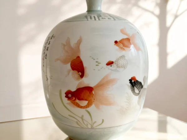 Lantern Bottle Double Reserved Panel Goldfish Koi