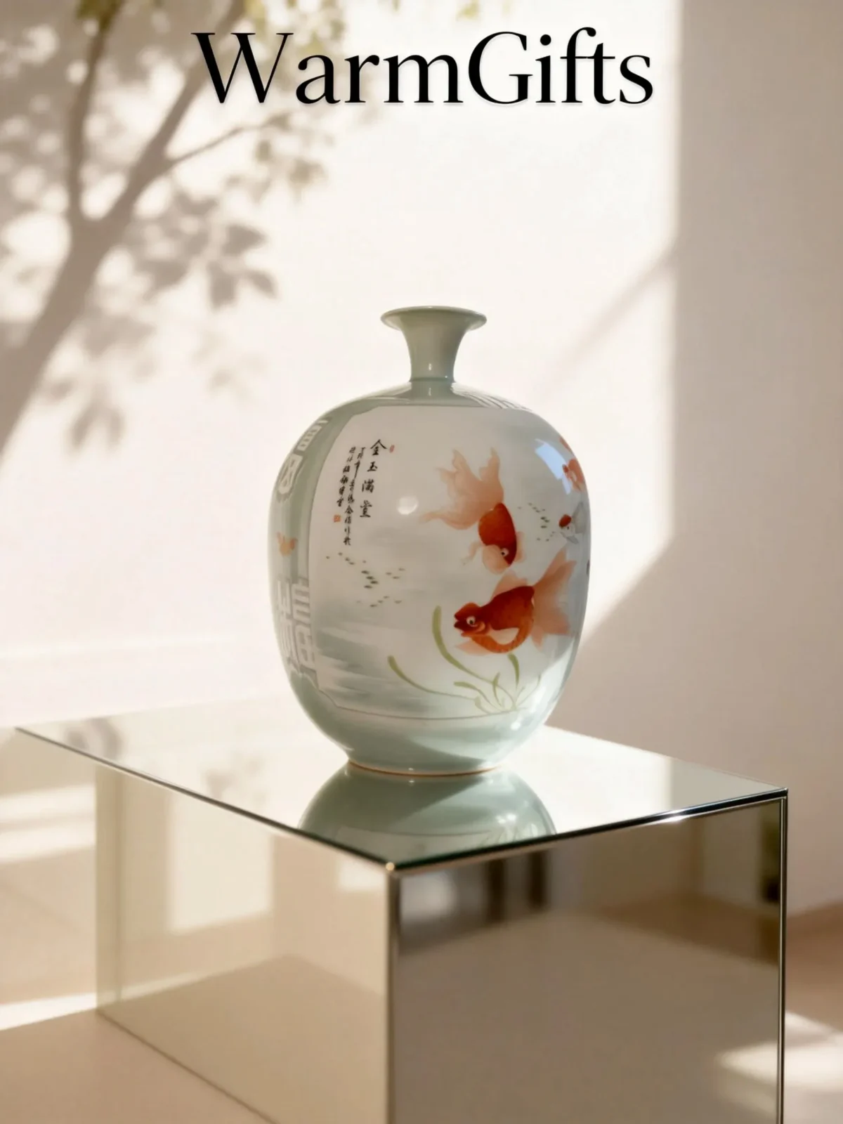 Lantern Bottle Double Reserved Panel Goldfish Koi