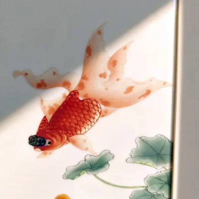 Jinyu05 Four-Panel Screen of ??Wealth and Honor Filling the Hall??