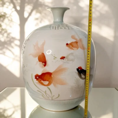 Lantern Bottle Double Reserved Panel Goldfish Koi