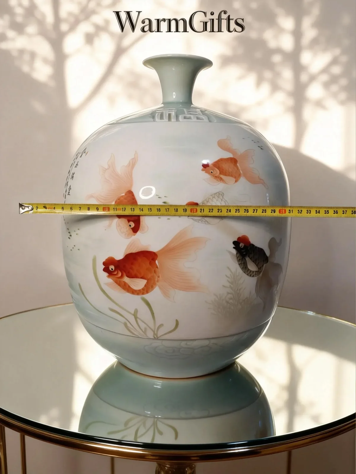Lantern Bottle Double Reserved Panel Goldfish Koi