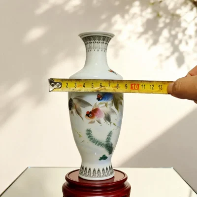 Moon Shadow Swimming Fish Porcelain Bottle