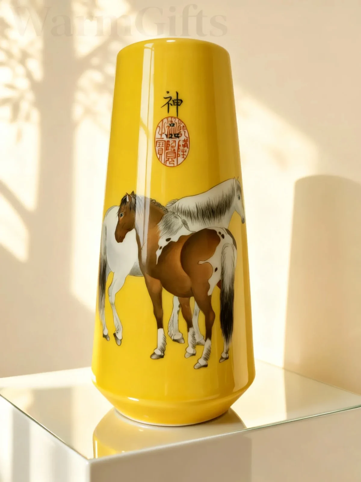 Irregular Golden Bell Porcelain Steed