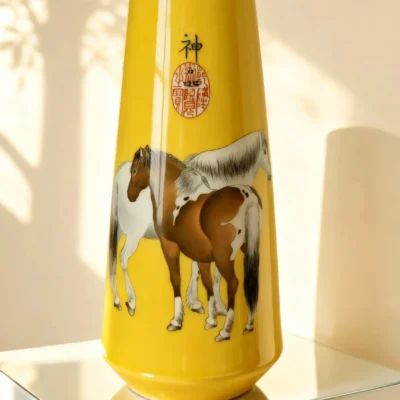 Irregular Golden Bell Porcelain Steed
