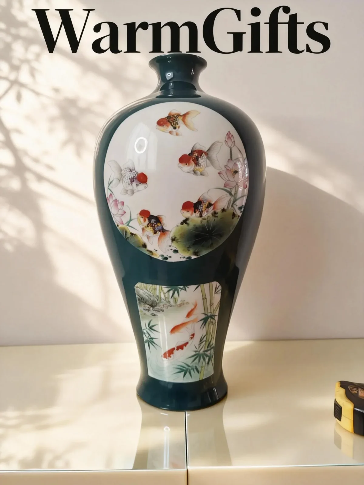 Prunus Vase Six Panels Abundance of Wealth