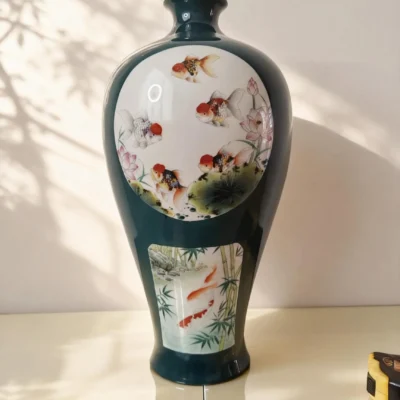 Prunus Vase Six Panels Abundance of Wealth